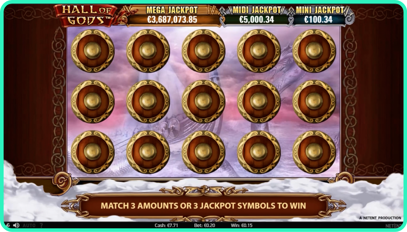 Screenshot of Hall of Gods Jackpot round